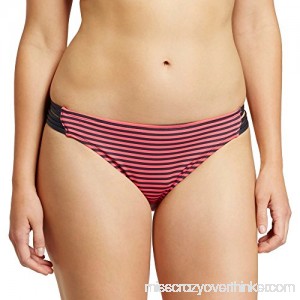 Mossimo Women's Strappy Hipster Bikini Bottom Coral Slate Stripe B074NC61B7